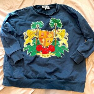 Pam and Gela west coast vibed sweatshirt. Navy blue size small.